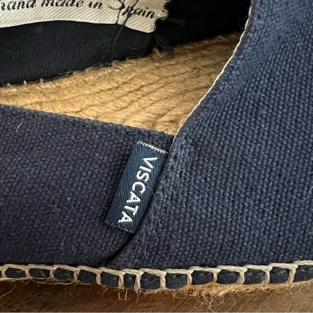 Navy Canvas Espadrille Slip-On Loafers